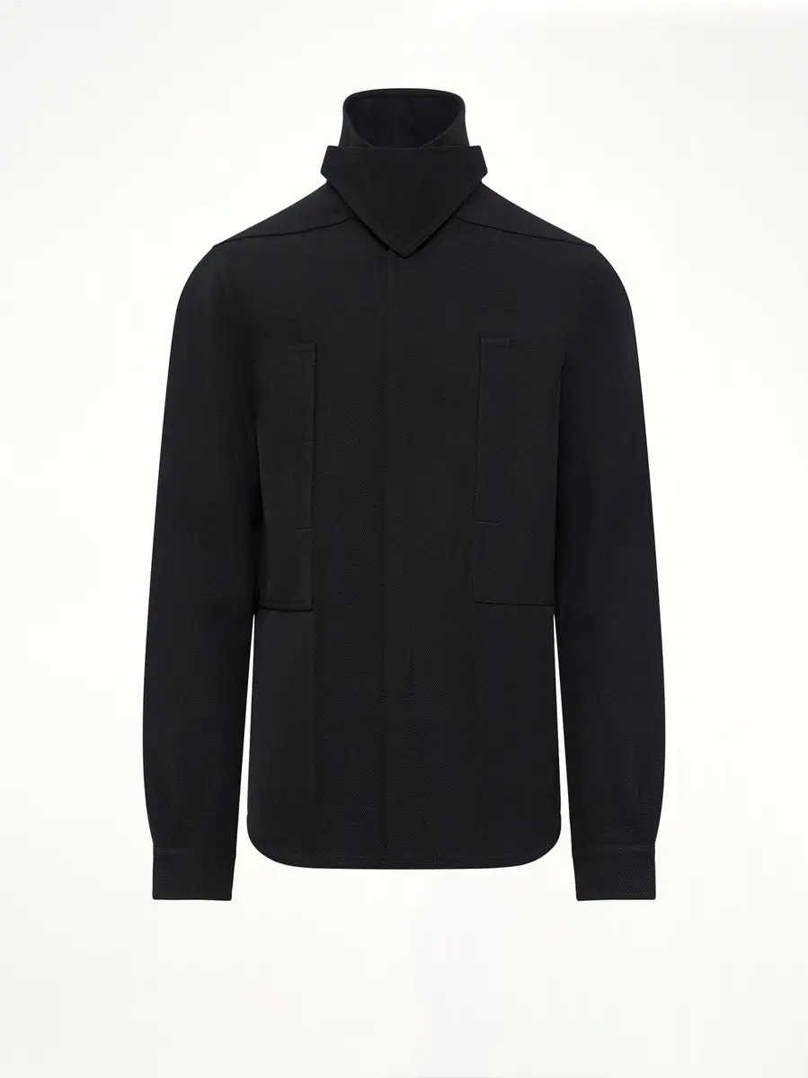 Rick Owens Tower Wool Outershirt | Thumbnail 2 Rick Owens Tower Wool Outershirt | Thumbnail 2