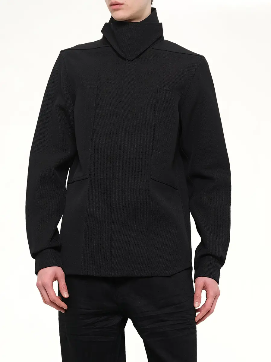 Rick Owens Tower Wool Outershirt | Thumbnail 6 Rick Owens Tower Wool Outershirt | Thumbnail 6