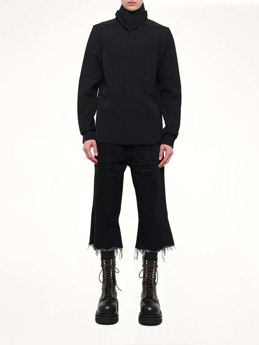 Rick Owens Tower Wool Outershirt | Thumbnail 7 Rick Owens Tower Wool Outershirt | Thumbnail 7