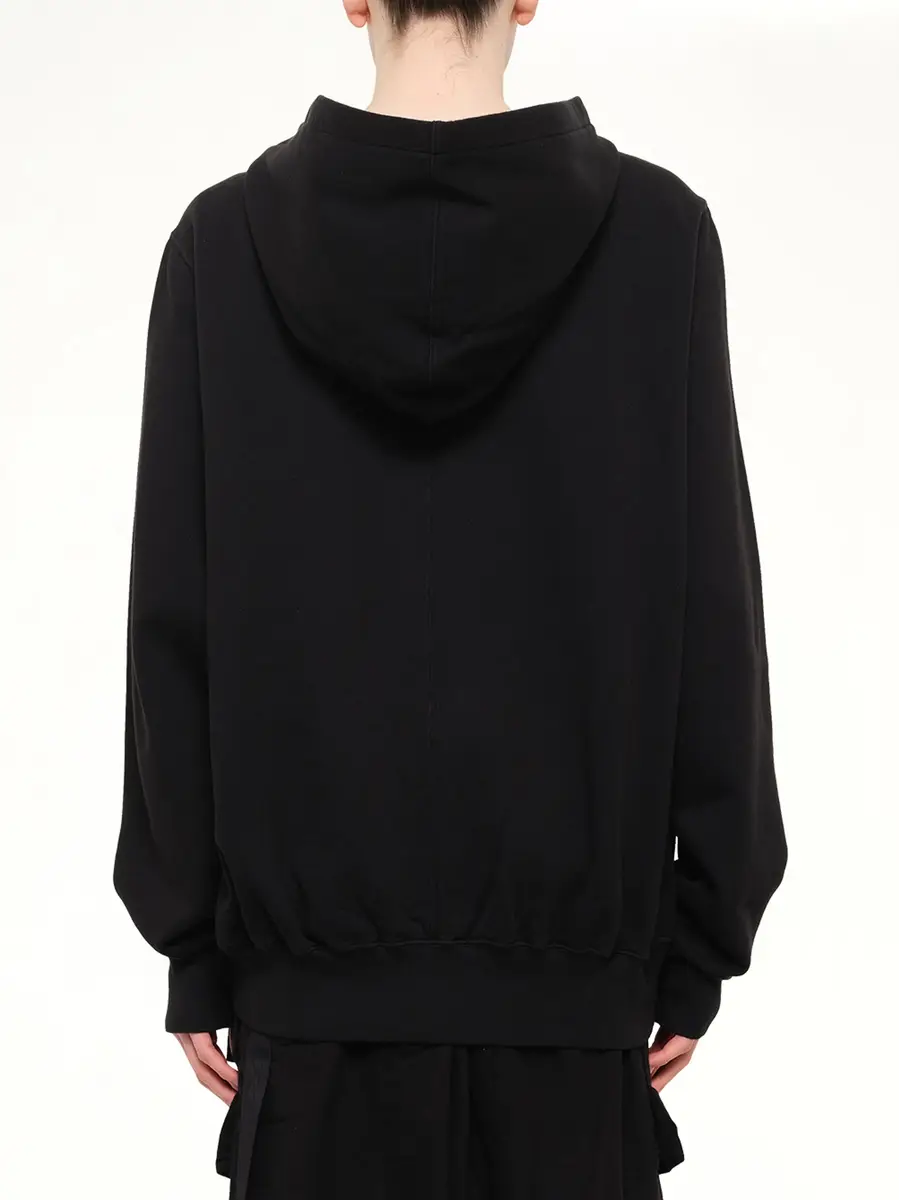 RICK OWENS DRKSHDW Tower of Light Oversized Hoodie in Black/pearl | Thumbnail 5