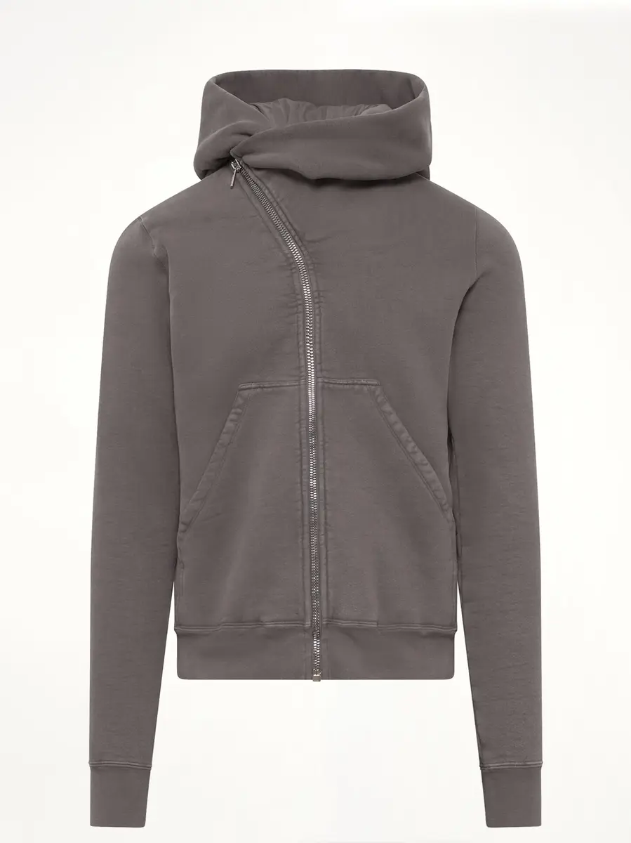 RICK OWENS DRKSHDW Megafelpa Mountain Hoodie in Gravel | Thumbnail 2