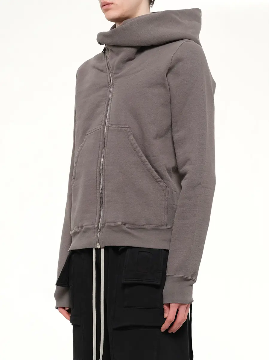 RICK OWENS DRKSHDW Megafelpa Mountain Hoodie in Gravel | Thumbnail 3