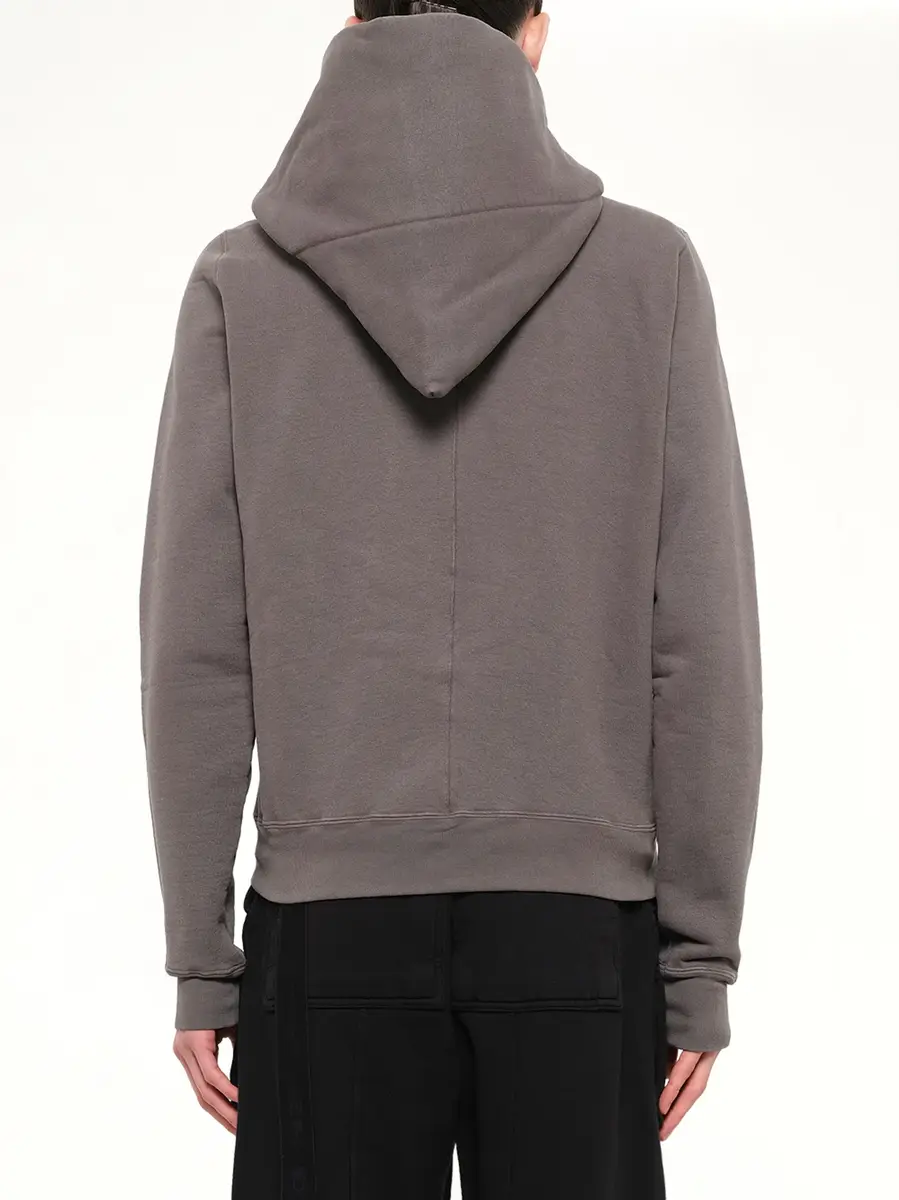 RICK OWENS DRKSHDW Megafelpa Mountain Hoodie in Gravel | Thumbnail 5