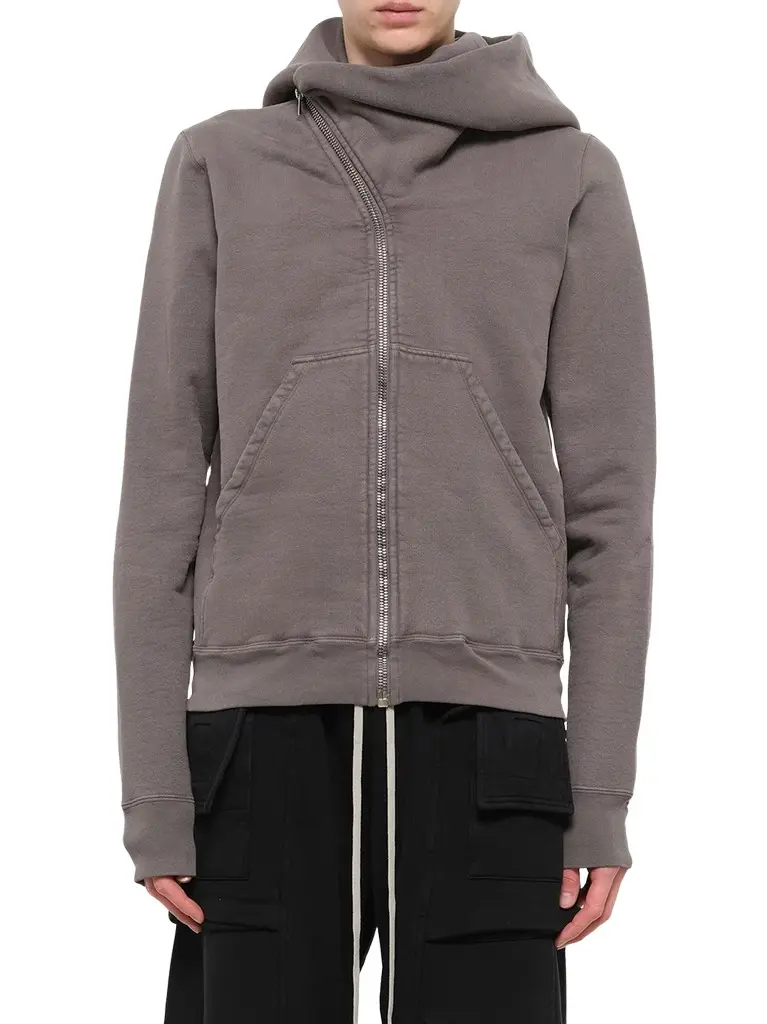 RICK OWENS DRKSHDW Megafelpa Mountain Hoodie in Gravel
