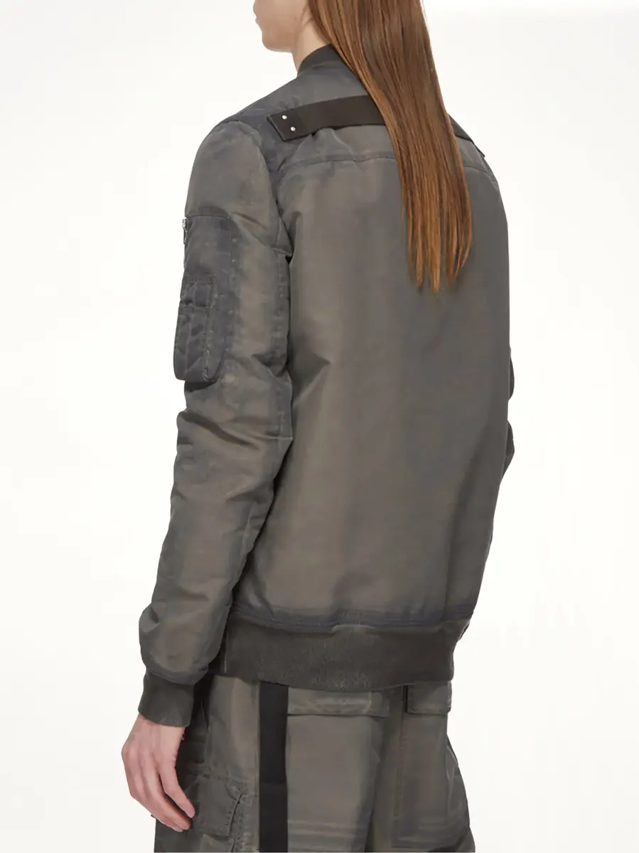 RICK OWENS DRKSHDW Nylon Classic Flight Jacket in Dark Dust | Thumbnail 4 RICK OWENS DRKSHDW Nylon Classic Flight Jacket in Dark Dust | Thumbnail 4
