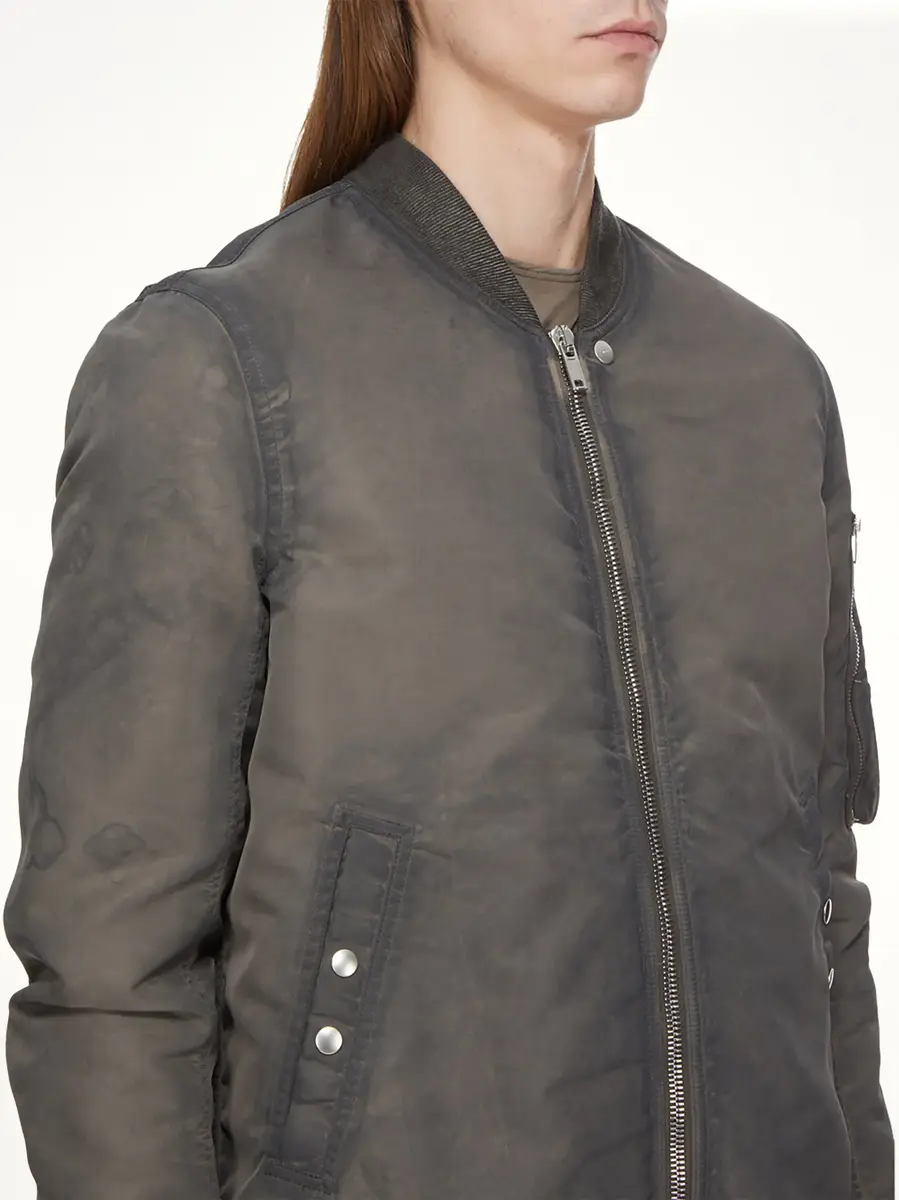 RICK OWENS DRKSHDW Nylon Classic Flight Jacket in Dark Dust | Thumbnail 5 RICK OWENS DRKSHDW Nylon Classic Flight Jacket in Dark Dust | Thumbnail 5