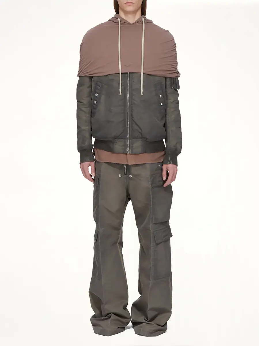 RICK OWENS DRKSHDW Nylon Classic Flight Jacket in Dark Dust | Thumbnail 10 RICK OWENS DRKSHDW Nylon Classic Flight Jacket in Dark Dust | Thumbnail 10
