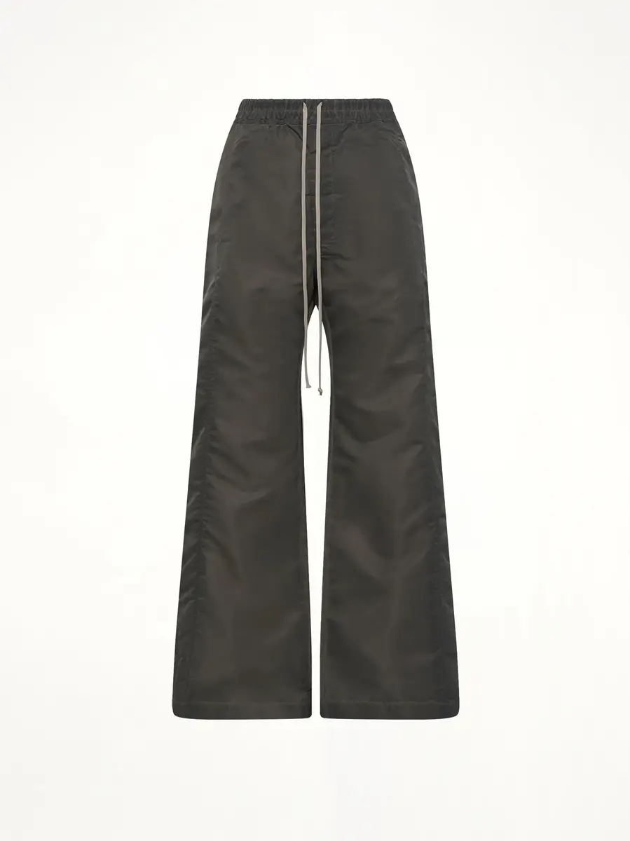 RICK OWENS DRKSHDW Nylon Wide Pusher Pants in Dark Dust | Thumbnail 2