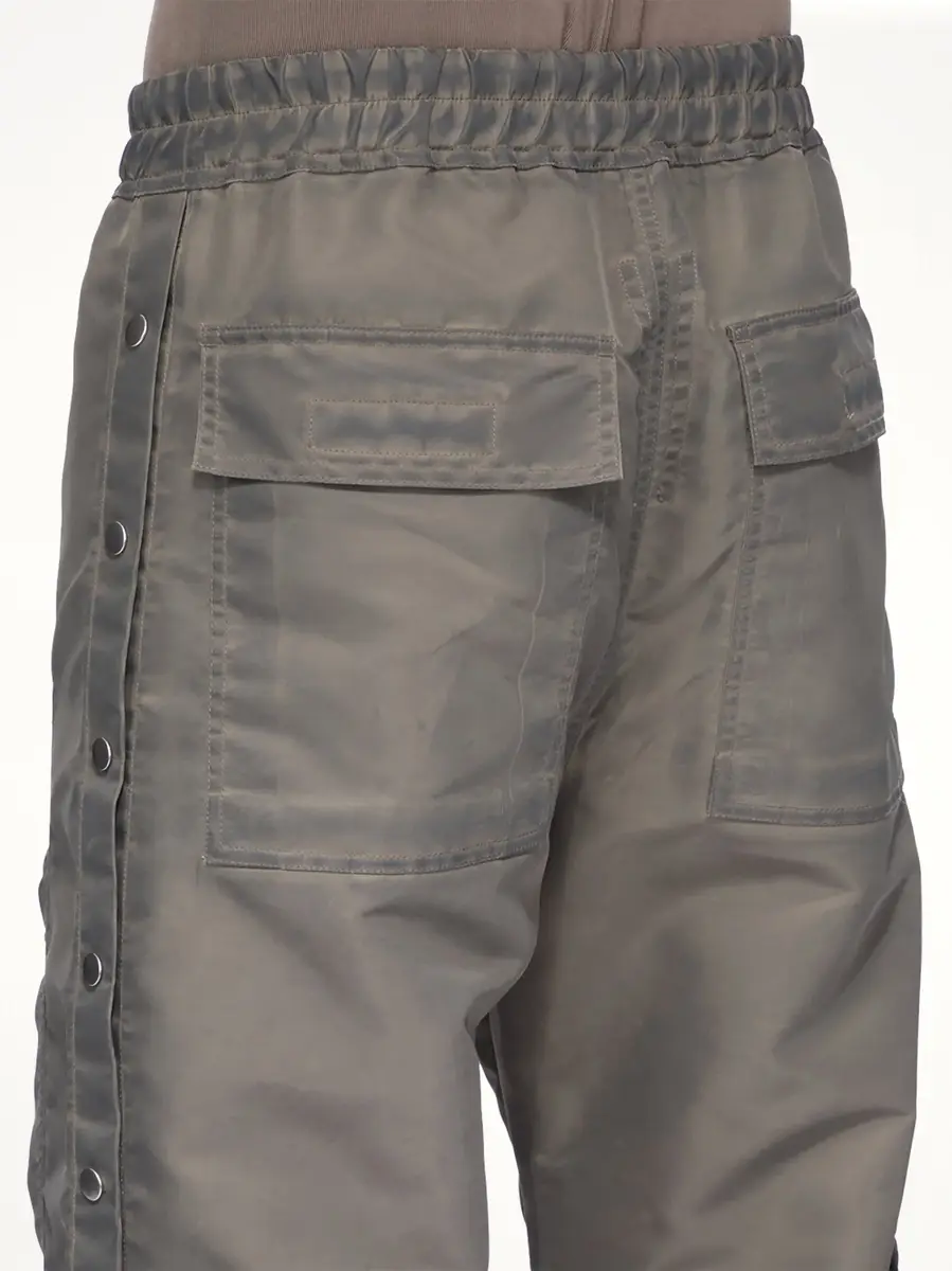 RICK OWENS DRKSHDW Nylon Wide Pusher Pants in Dark Dust | Thumbnail 6