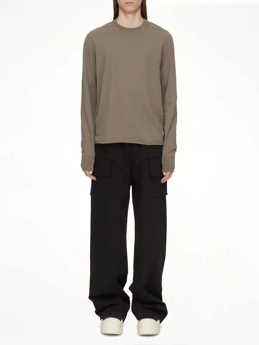 RICK OWENS DRKSHDW Cotton Twill Creatch Wide Cargo Drawstring Pants | Thumbnail 7