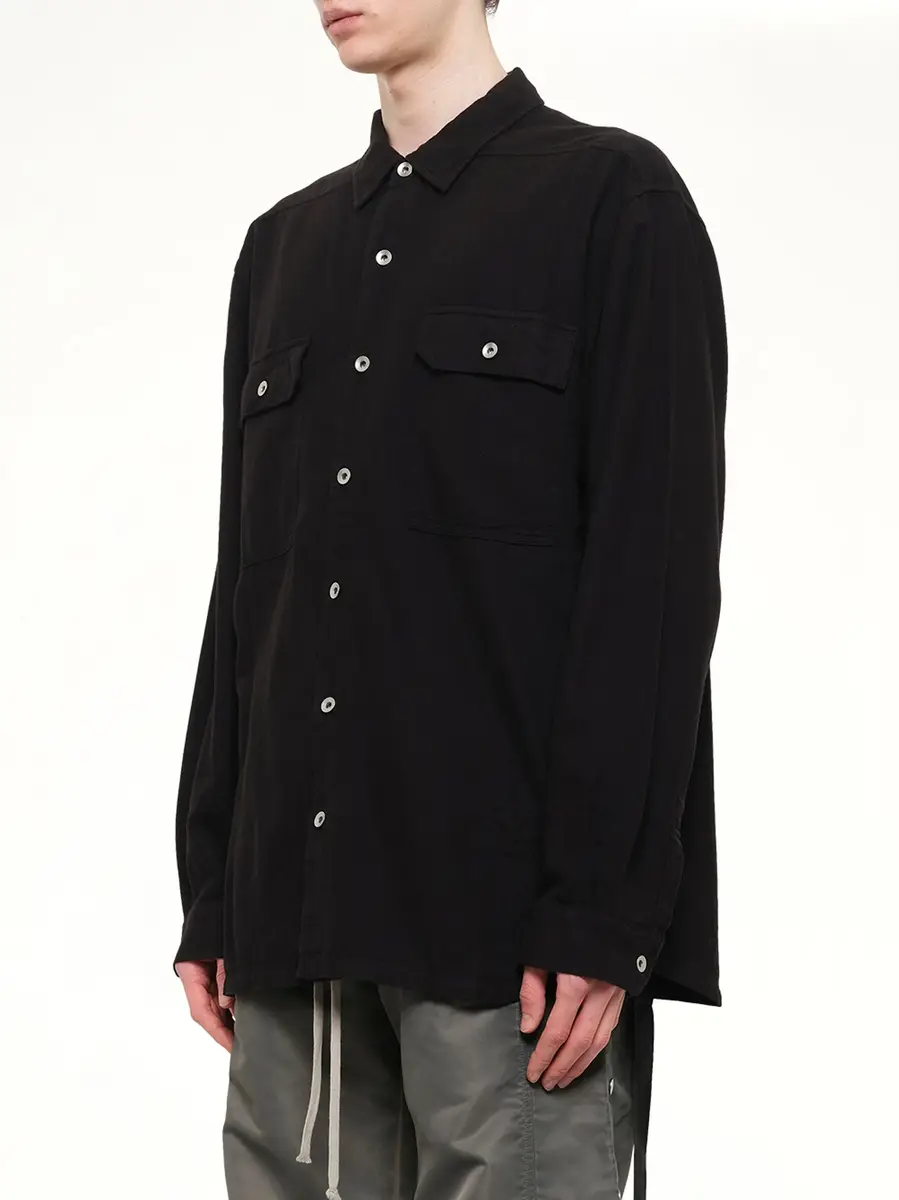 RICK OWENS DRKSHDW Light Flannel Jumbo Outershirt | Thumbnail 3 RICK OWENS DRKSHDW Light Flannel Jumbo Outershirt | Thumbnail 3