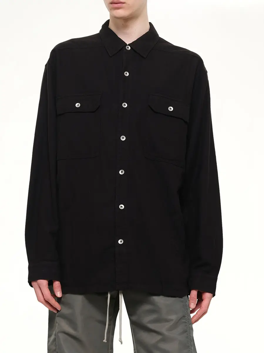 RICK OWENS DRKSHDW Light Flannel Jumbo Outershirt | Thumbnail 6 RICK OWENS DRKSHDW Light Flannel Jumbo Outershirt | Thumbnail 6