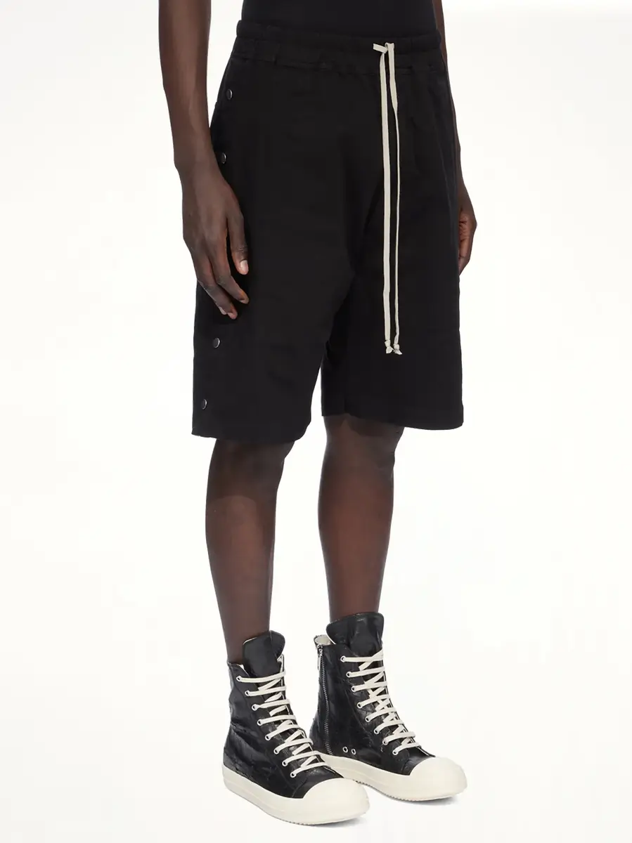 RICK OWENS DRKSHDW Cotton Twill Pusher Shorts | Thumbnail 3