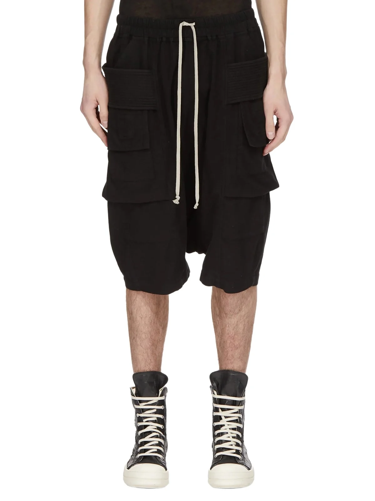 RICK OWENS DRKSHDW Light Flannel Creatch Cargo Pods