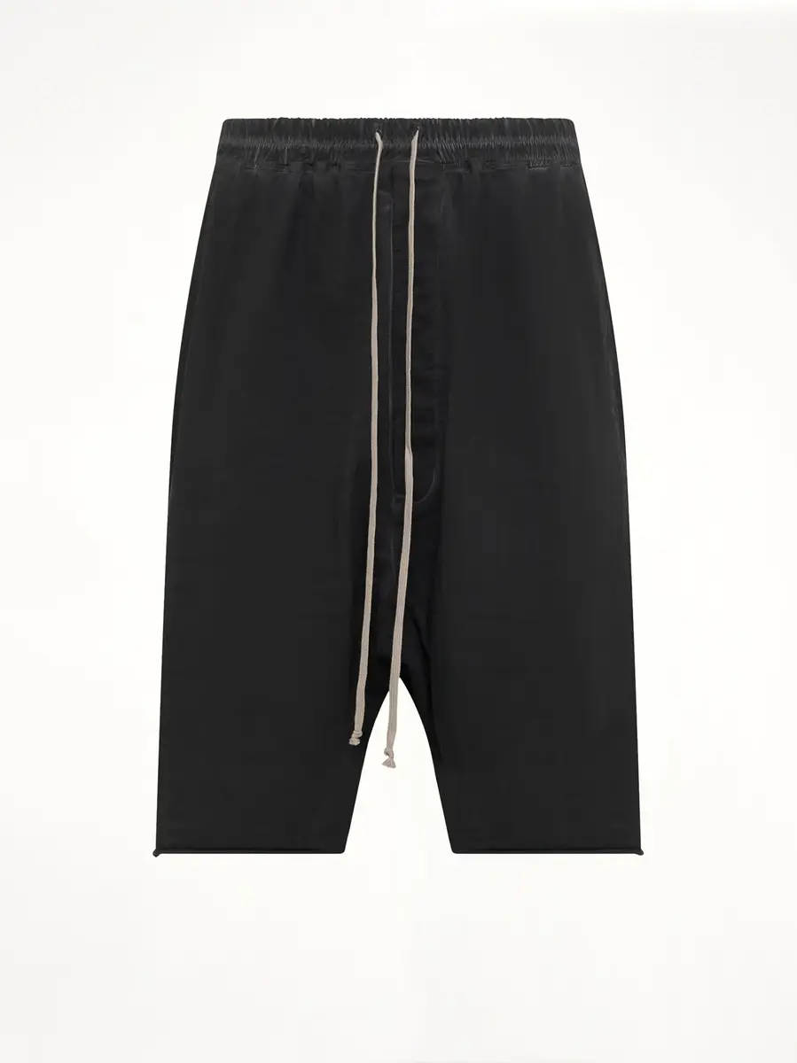 RICK OWENS DRKSHDW Drawstring Pods in Faded Black | Thumbnail 2 RICK OWENS DRKSHDW Drawstring Pods in Faded Black | Thumbnail 2