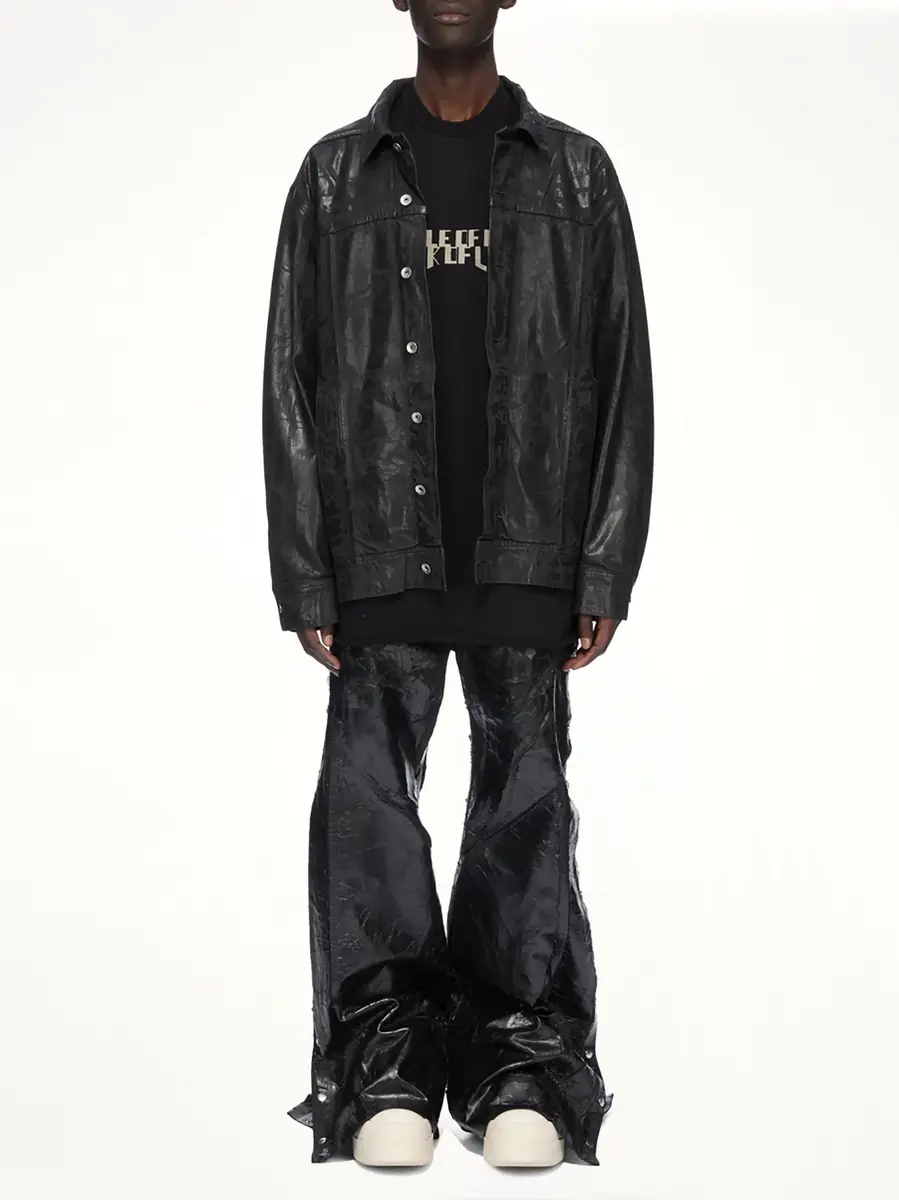 RICK OWENS DRKSHDW Tower of Light Jumbo SS T-shirt in Black/pearl | Thumbnail 8