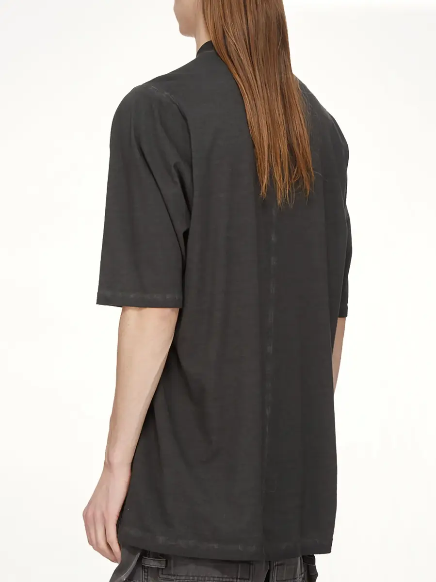 RICK OWENS DRKSHDW Pentagram Jumbo SS T-shirt in Faded Black/silver | Thumbnail 4