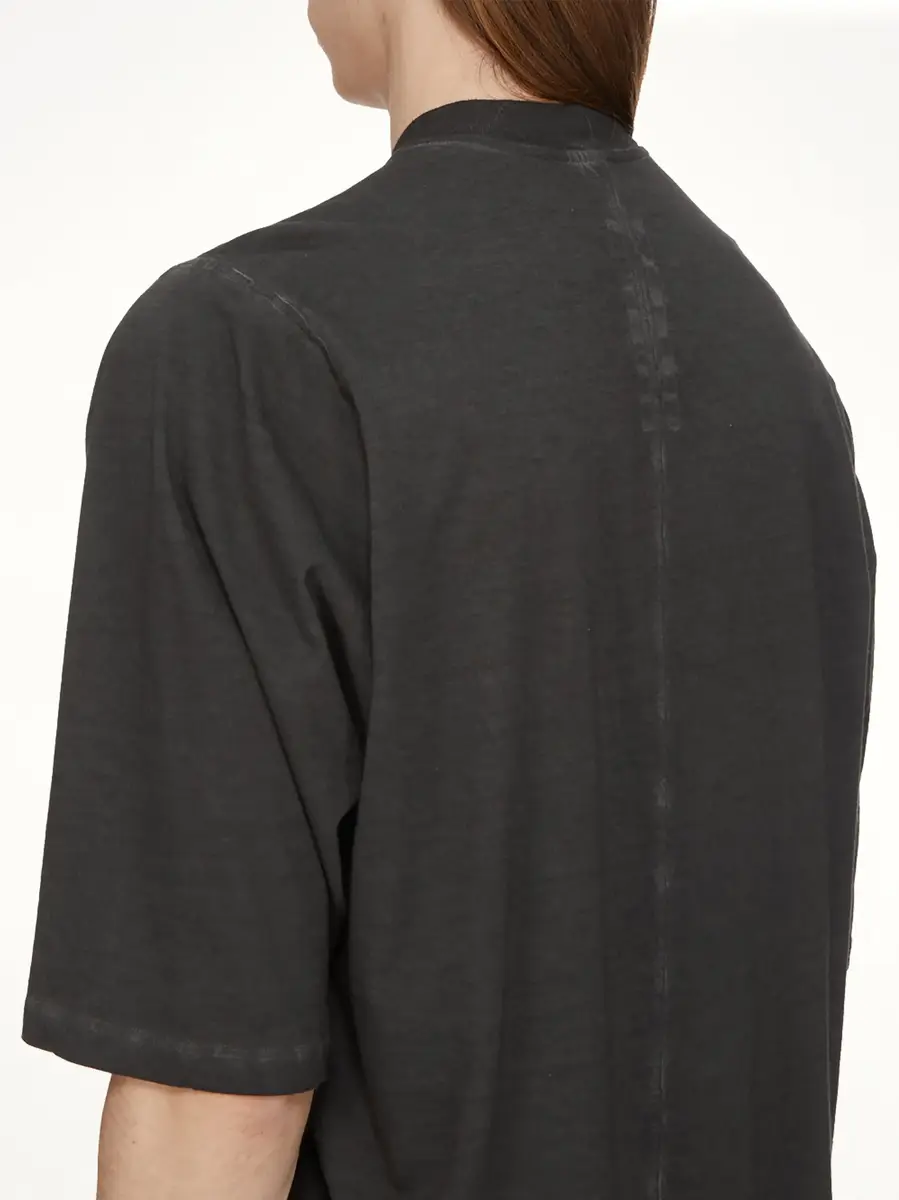 RICK OWENS DRKSHDW Pentagram Jumbo SS T-shirt in Faded Black/silver | Thumbnail 6