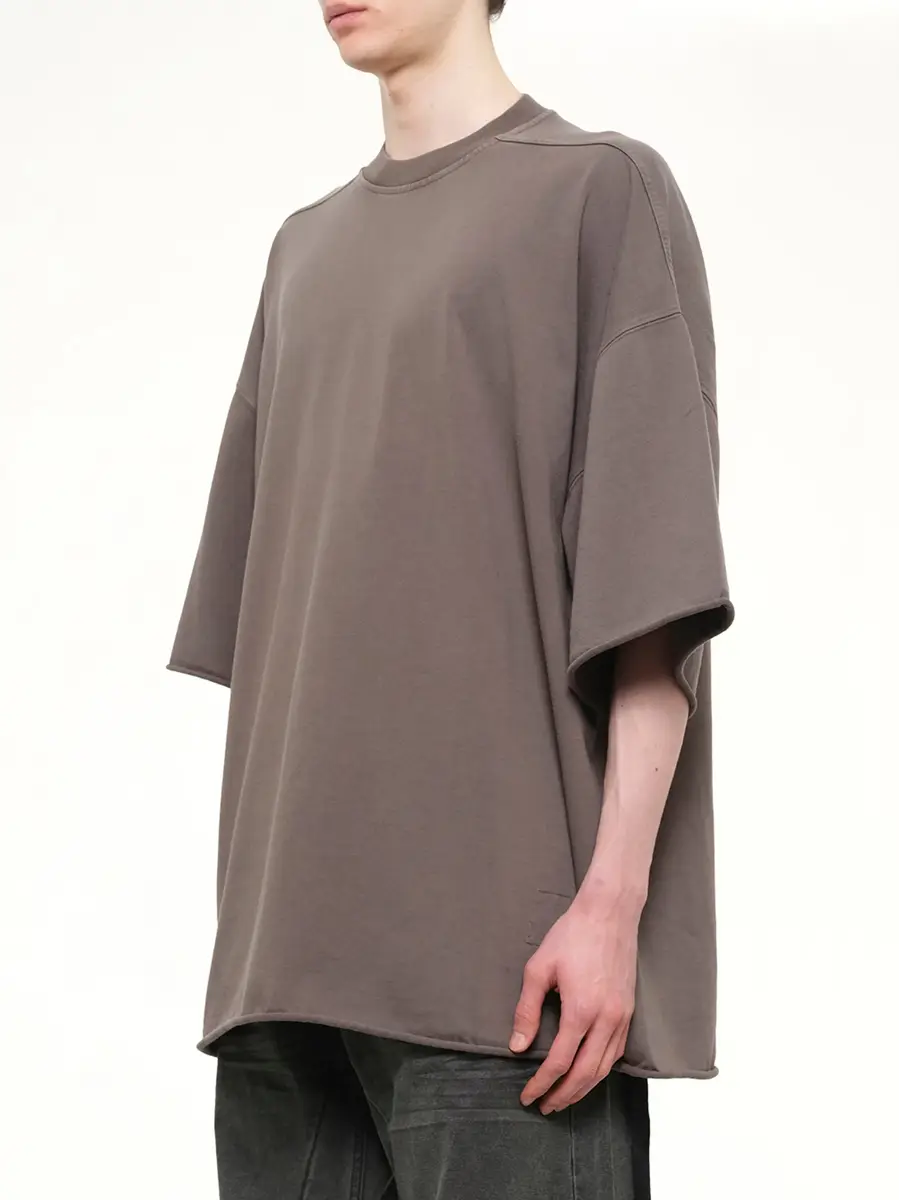 RICK OWENS DRKSHDW Heavy Jersey Tommy T-shirt in Gravel | Thumbnail 3 RICK OWENS DRKSHDW Heavy Jersey Tommy T-shirt in Gravel | Thumbnail 3