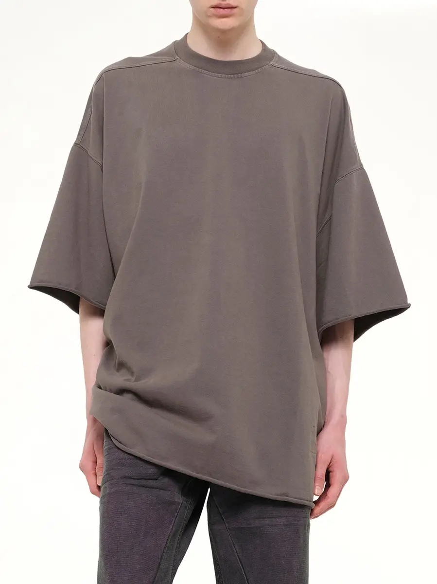 RICK OWENS DRKSHDW Heavy Jersey Tommy T-shirt in Gravel | Thumbnail 6 RICK OWENS DRKSHDW Heavy Jersey Tommy T-shirt in Gravel | Thumbnail 6