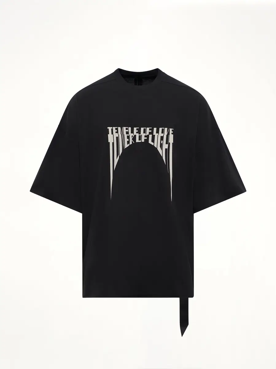 RICK OWENS DRKSHDW Tower of Light Tommy T-shirt in Black/pearl | Thumbnail 2
