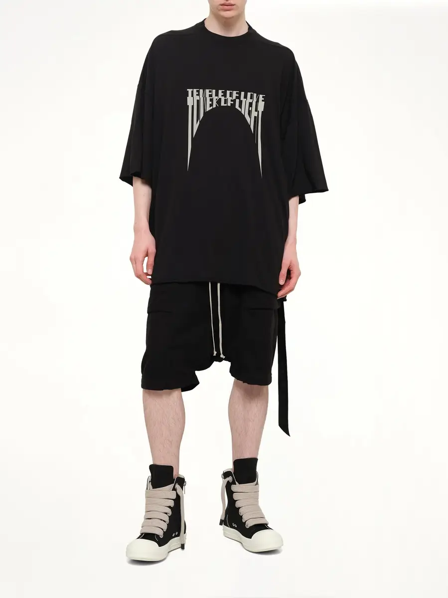 RICK OWENS DRKSHDW Tower of Light Tommy T-shirt in Black/pearl | Thumbnail 4