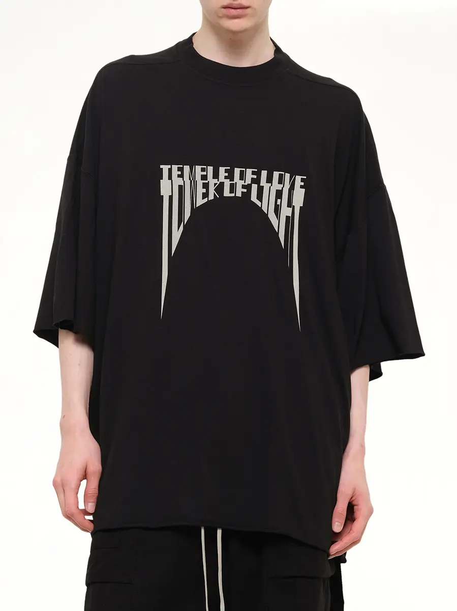RICK OWENS DRKSHDW Tower of Light Tommy T-shirt in Black/pearl | Thumbnail 6