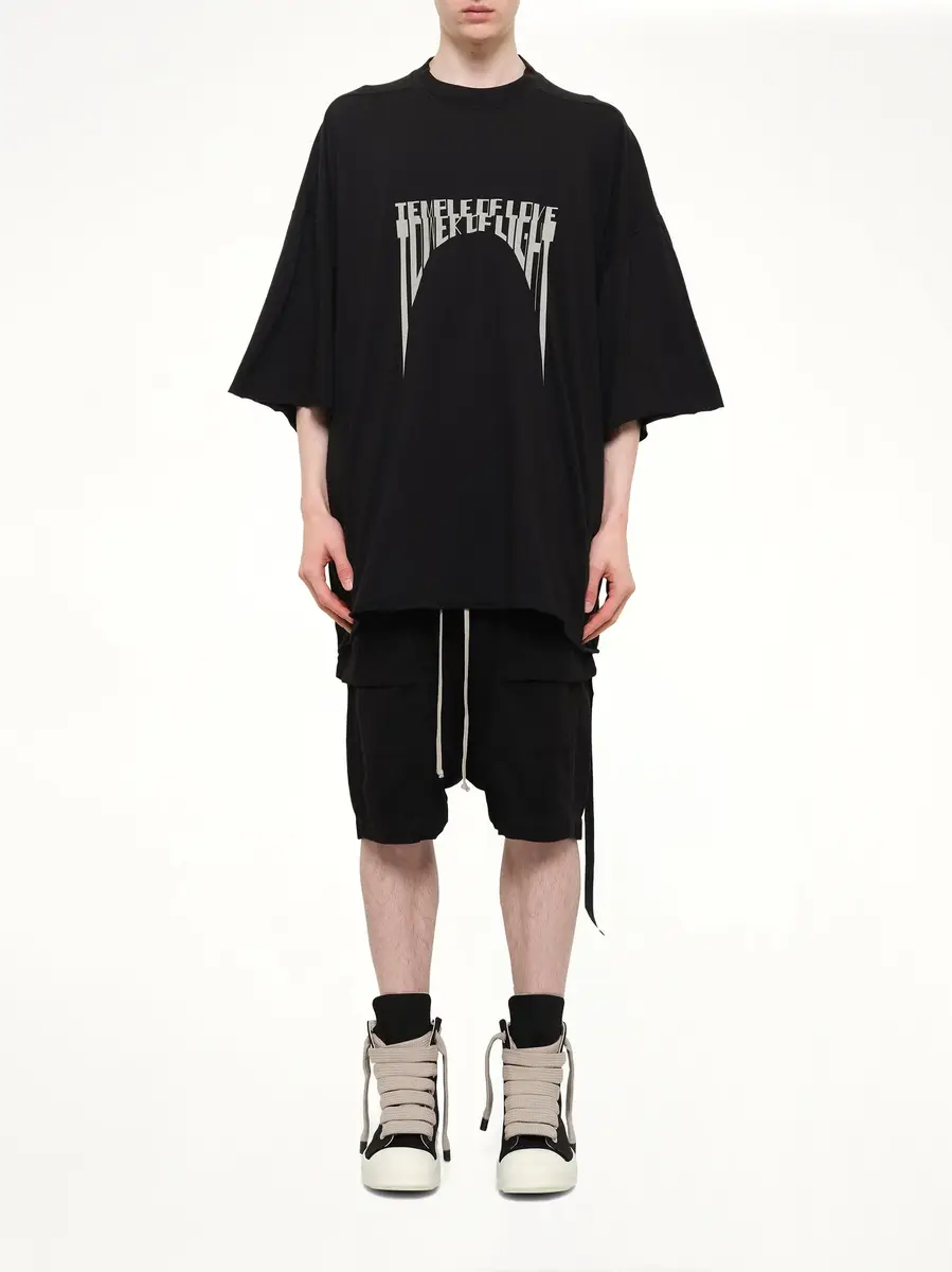RICK OWENS DRKSHDW Tower of Light Tommy T-shirt in Black/pearl | Thumbnail 7