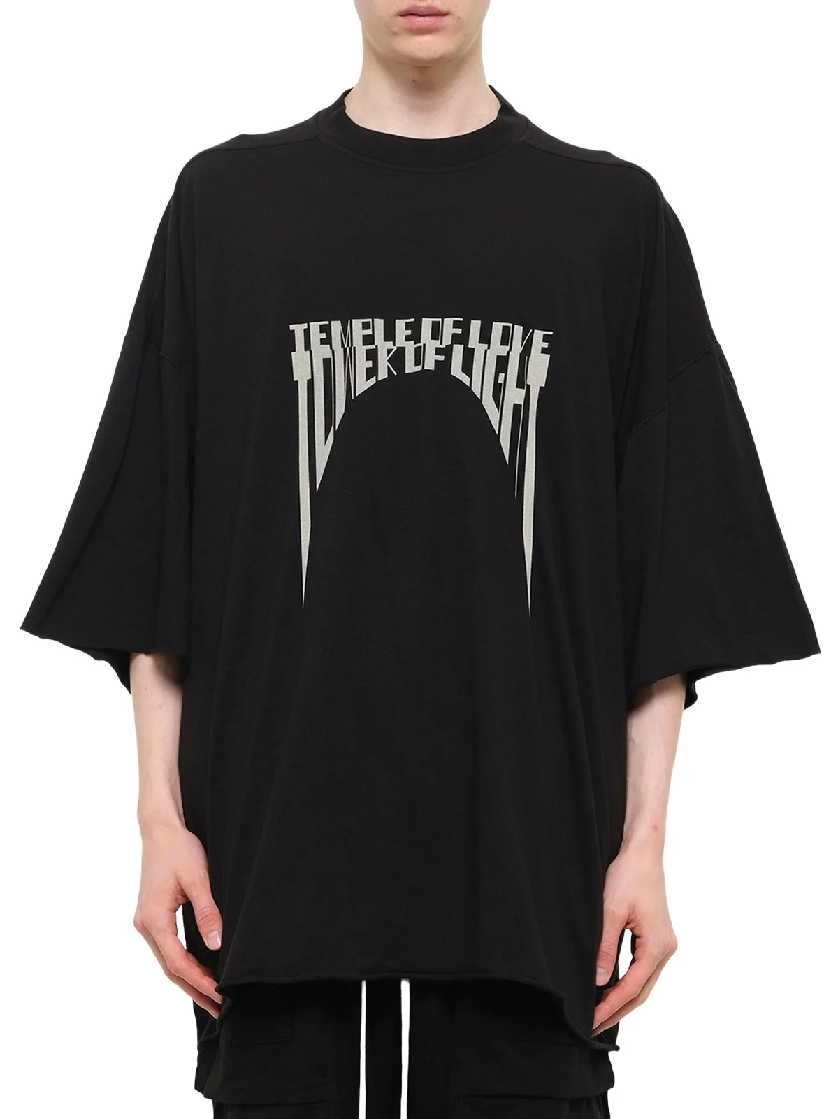 RICK OWENS DRKSHDW Tower of Light Tommy T-shirt in Black/pearl