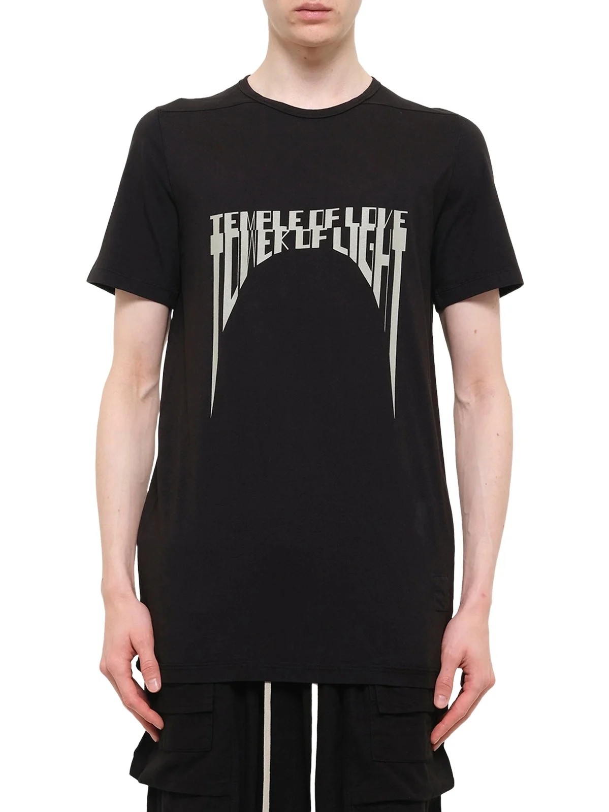 RICK OWENS DRKSHDW Tower of Light Level T-shirt in Black/pearl