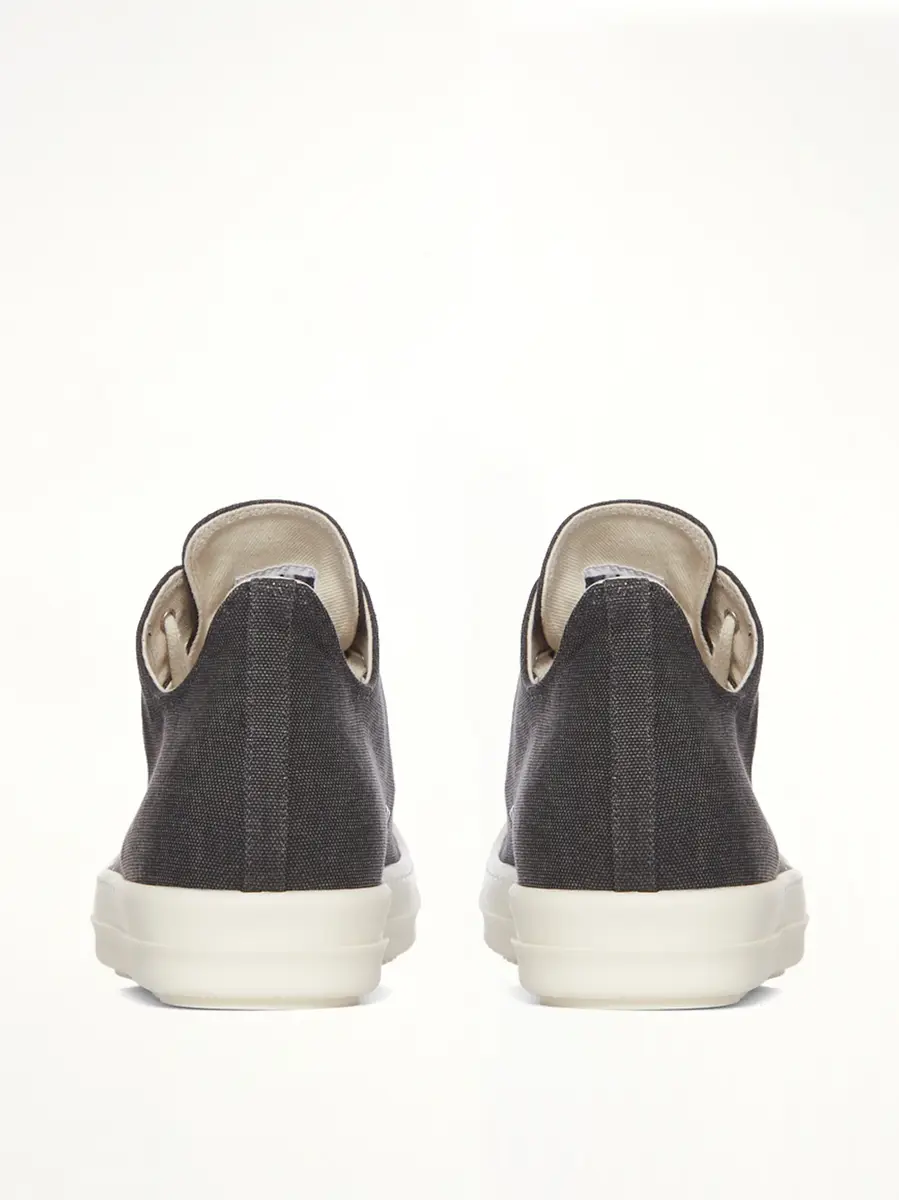 RICK OWENS DRKSHDW Canvas Low Sneaks in Gravel | Thumbnail 4 RICK OWENS DRKSHDW Canvas Low Sneaks in Gravel | Thumbnail 4