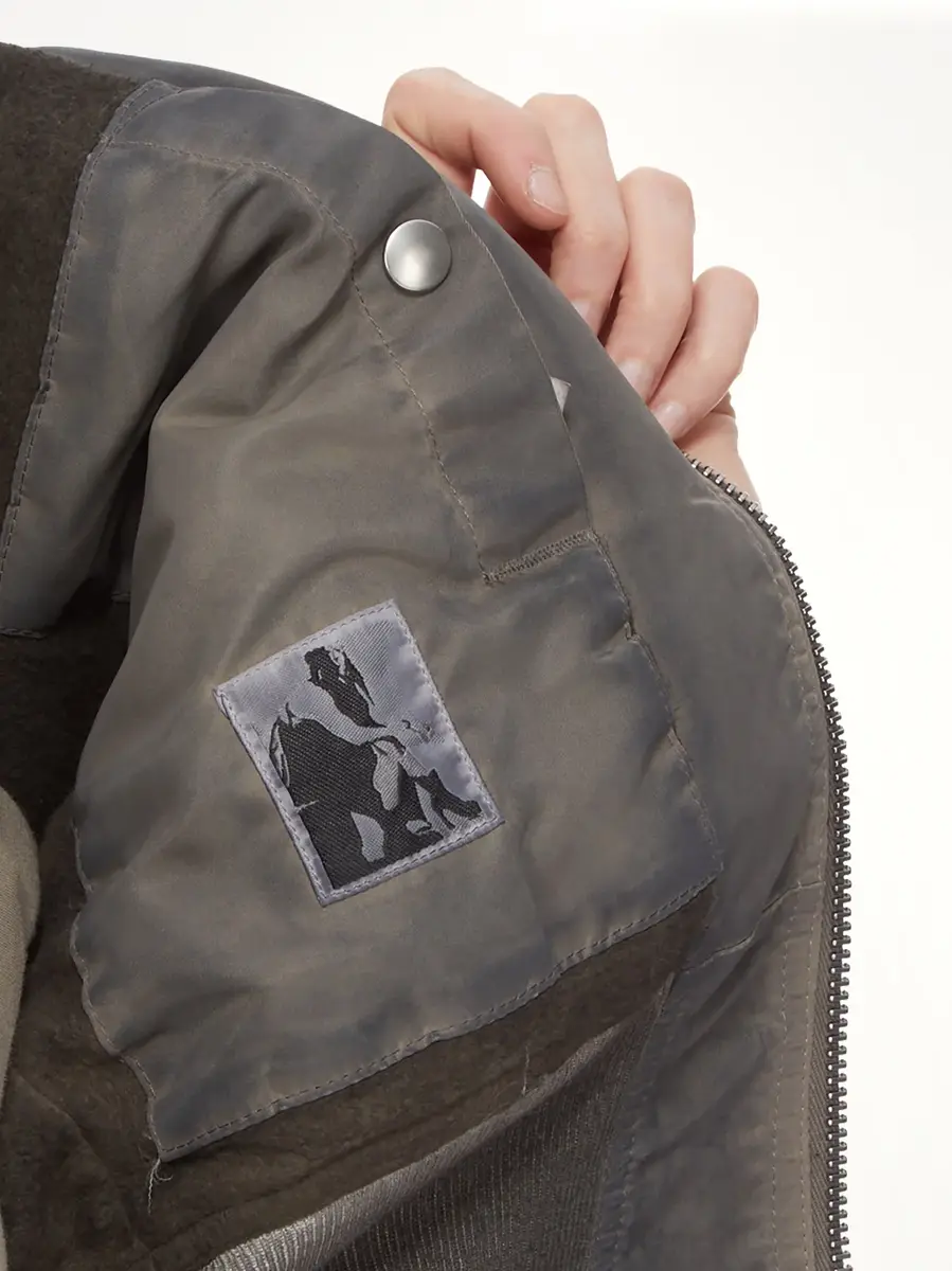 RICK OWENS DRKSHDW Washed Nylon Hooded Cropped Flight in Dark Dust | Thumbnail 8 RICK OWENS DRKSHDW Washed Nylon Hooded Cropped Flight in Dark Dust | Thumbnail 8