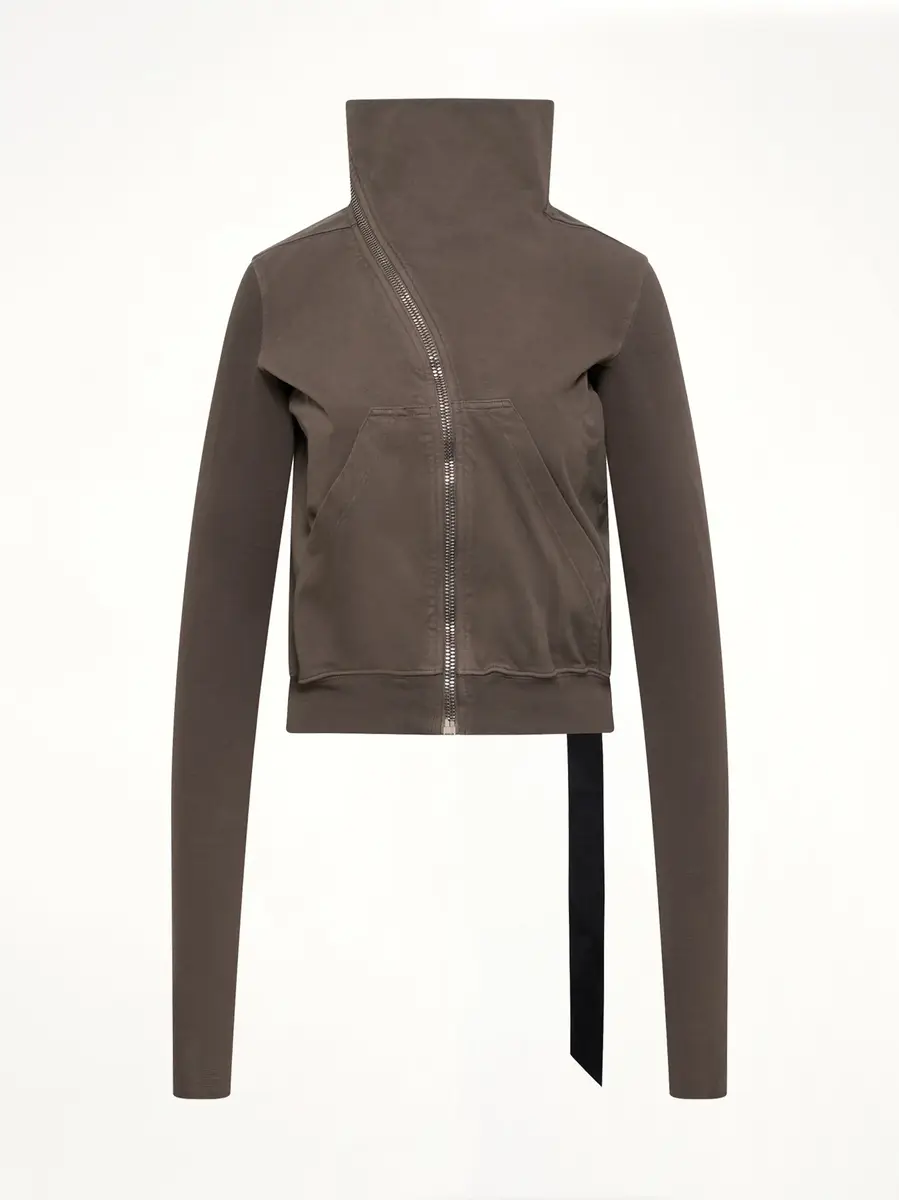 RICK OWENS DRKSHDW Compact Jersey Mountain Sweatshirt in Dust | Thumbnail 2