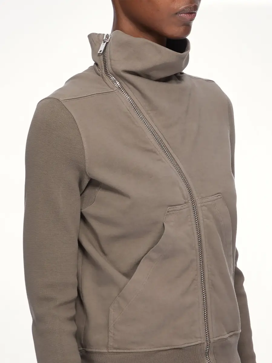 RICK OWENS DRKSHDW Compact Jersey Mountain Sweatshirt in Dust | Thumbnail 5
