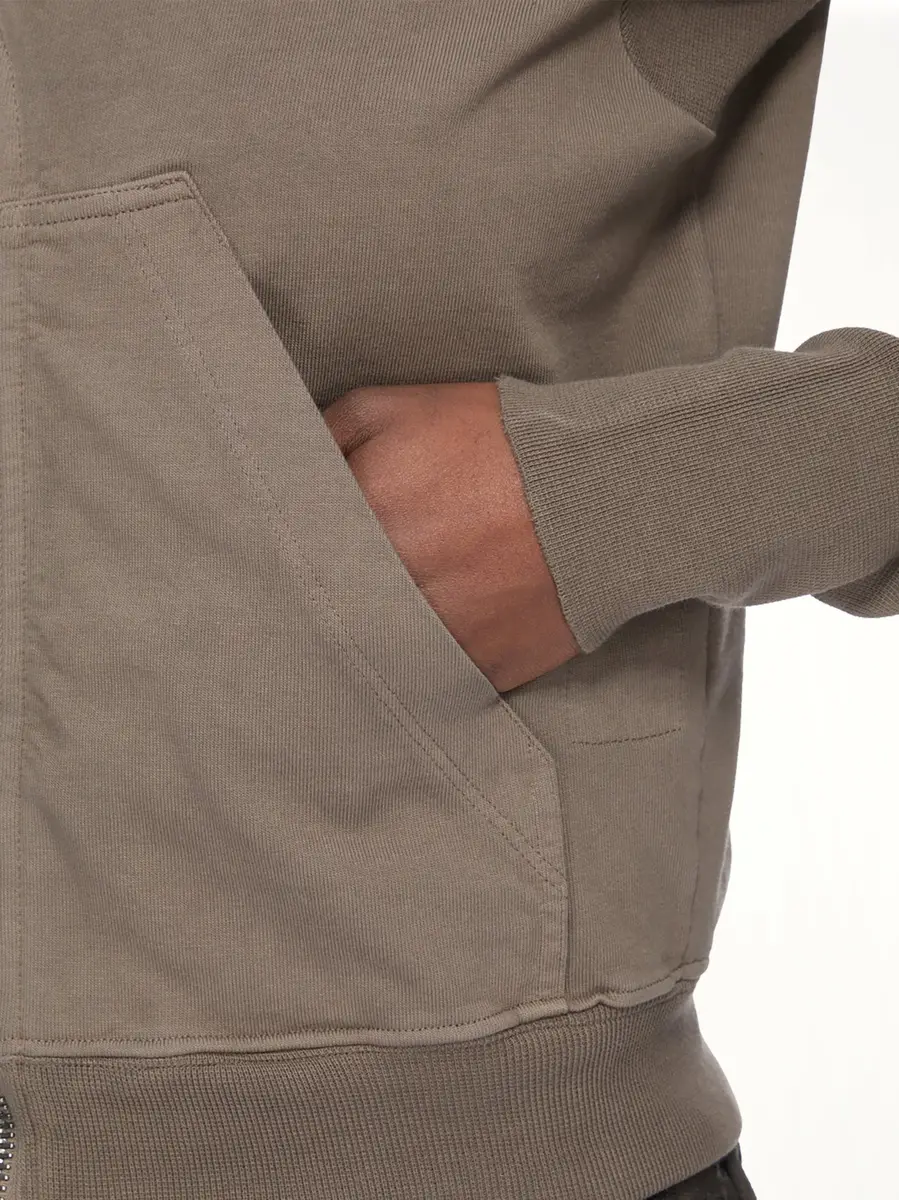 RICK OWENS DRKSHDW Compact Jersey Mountain Sweatshirt in Dust | Thumbnail 7