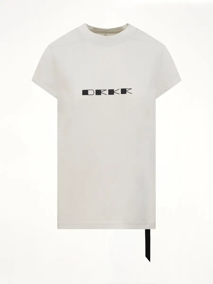 RICK OWENS DRKSHDW Drk Print Small Level T-shirt in Milk Wash | Thumbnail 2 RICK OWENS DRKSHDW Drk Print Small Level T-shirt in Milk Wash | Thumbnail 2
