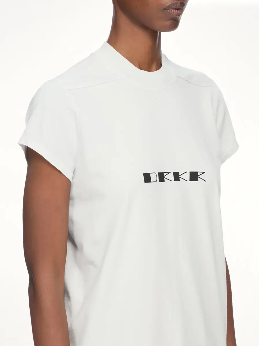 RICK OWENS DRKSHDW Drk Print Small Level T-shirt in Milk Wash | Thumbnail 5 RICK OWENS DRKSHDW Drk Print Small Level T-shirt in Milk Wash | Thumbnail 5