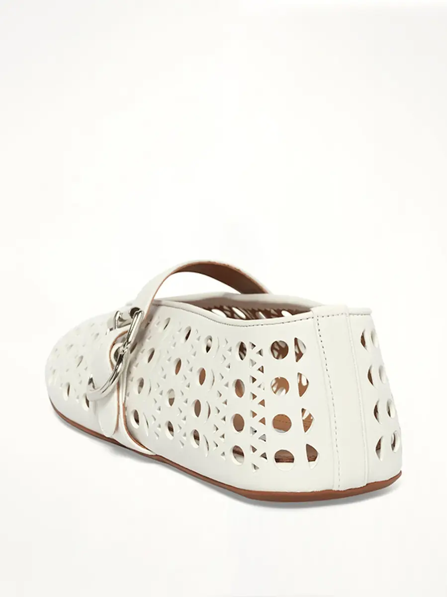 ALAÏA Ballet Vienne Flats in Off White | Thumbnail 3