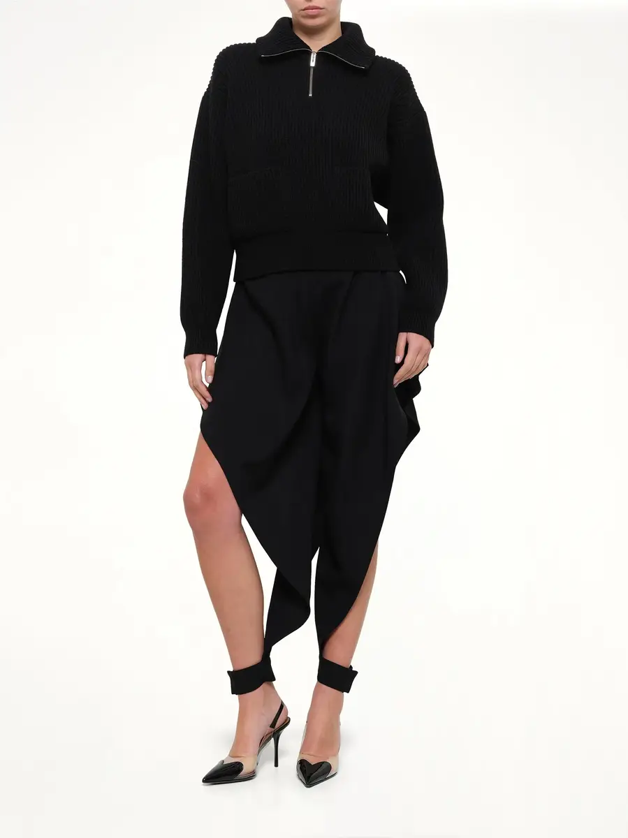 Alaïa Wool Cashmere Rib Trucker Jumper | Thumbnail 4 Alaïa Wool Cashmere Rib Trucker Jumper | Thumbnail 4
