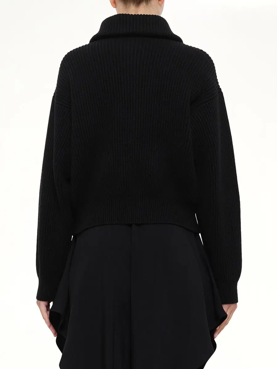 Alaïa Wool Cashmere Rib Trucker Jumper | Thumbnail 5 Alaïa Wool Cashmere Rib Trucker Jumper | Thumbnail 5