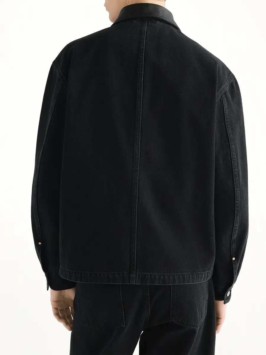 Lemaire Workwear Overshirt With Leather Collar | Thumbnail 5 Lemaire Workwear Overshirt With Leather Collar | Thumbnail 5