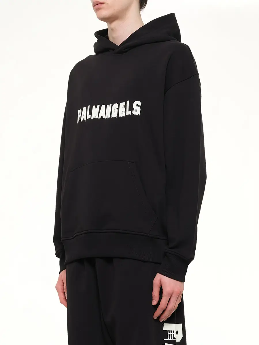 Palm Angels Palm Hills Regular Hoodie in Black/off White | Thumbnail 3