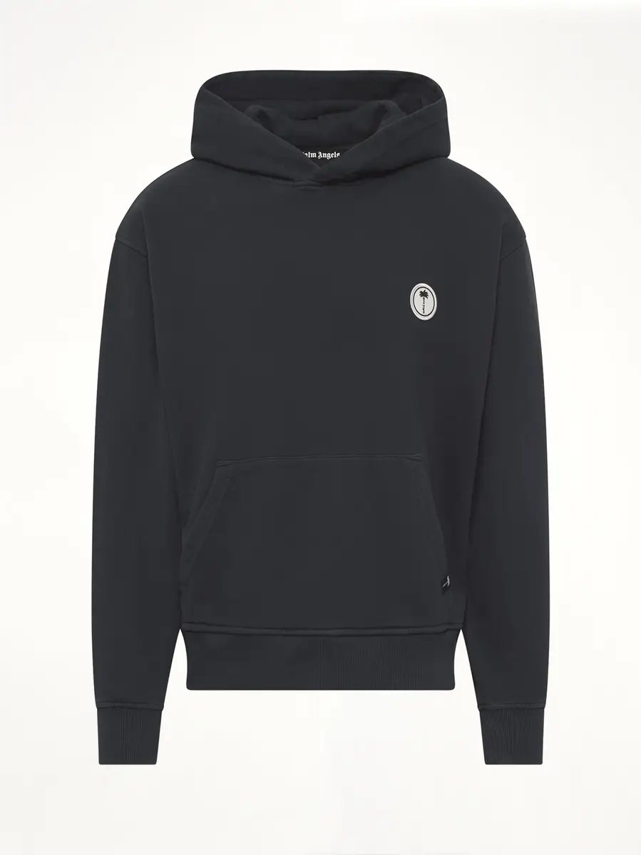 Palm Angels Palm Shadow Loose Hoodie in Black/off White | Thumbnail 2