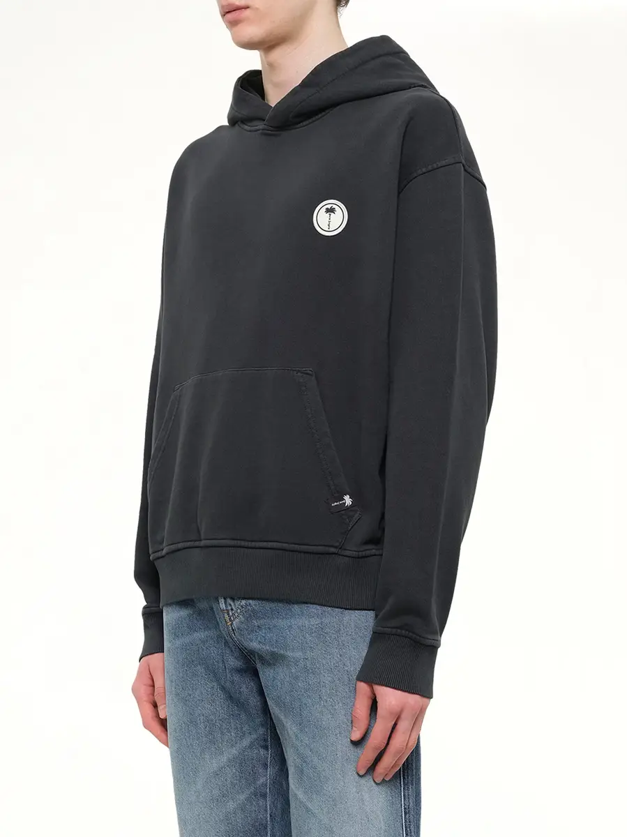 Palm Angels Palm Shadow Loose Hoodie in Black/off White | Thumbnail 3