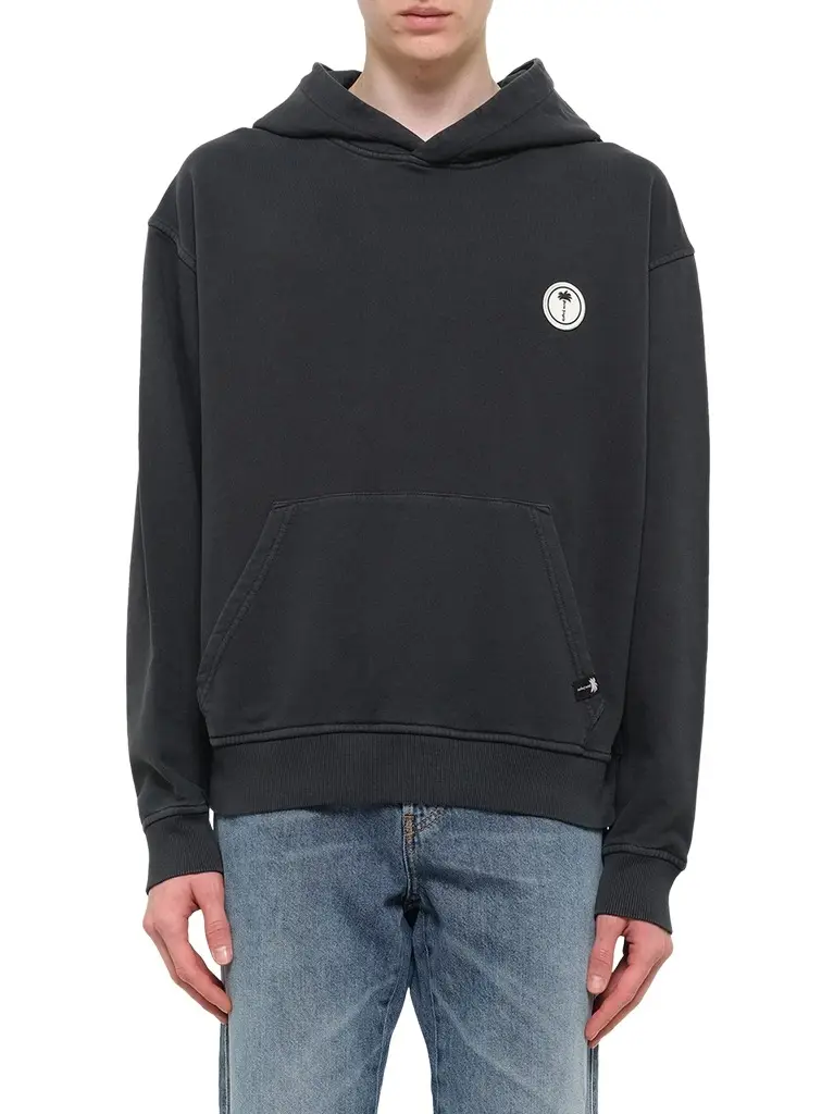 Palm Shadow Loose Hoodie in Black/off White Palm Shadow Loose Hoodie in Black/off White