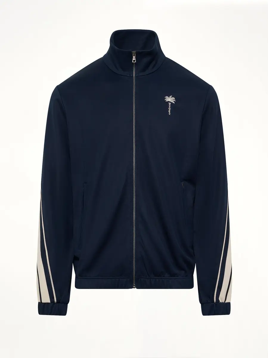 Palm Angels Palm Tree Striped Track Jacket in Navy Blue/off White | Thumbnail 2 Palm Angels Palm Tree Striped Track Jacket in Navy Blue/off White | Thumbnail 2