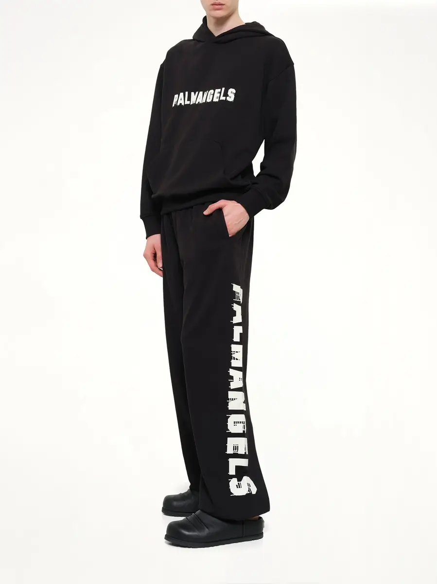 Palm Angels Palm Hills Sweatpants in Black/off White | Thumbnail 4 Palm Angels Palm Hills Sweatpants in Black/off White | Thumbnail 4
