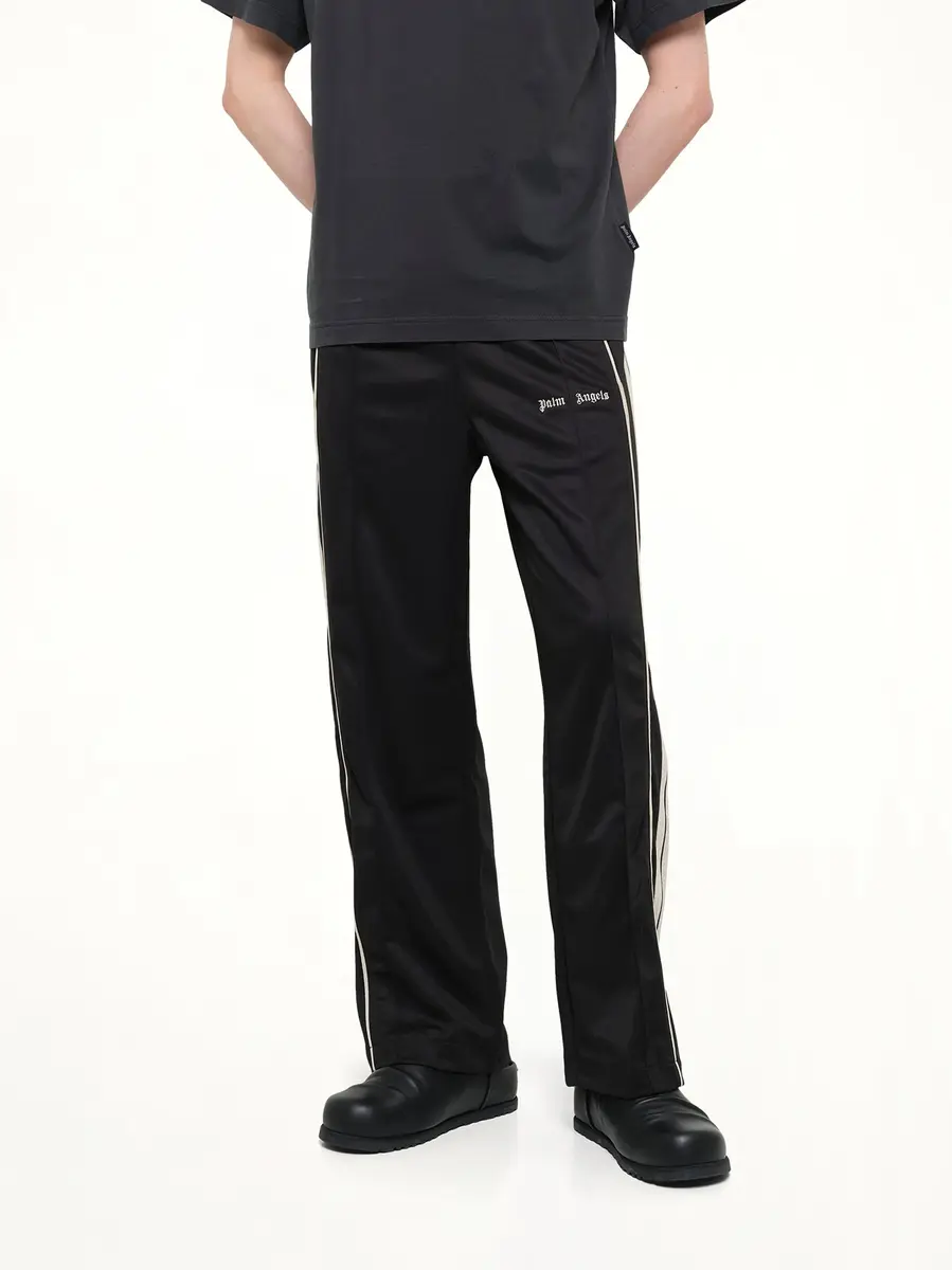 Palm Angels Classic Logo Vint Track Pants in Black/off White | Thumbnail 6 Palm Angels Classic Logo Vint Track Pants in Black/off White | Thumbnail 6