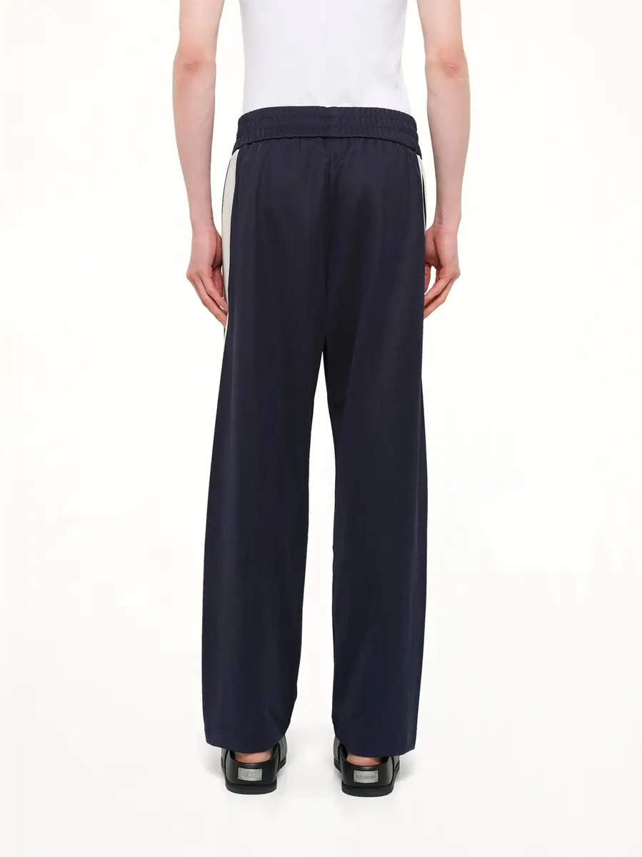 Palm Angels Palm Tree Striped Track Pants in Navy Blue/off White | Thumbnail 5 Palm Angels Palm Tree Striped Track Pants in Navy Blue/off White | Thumbnail 5
