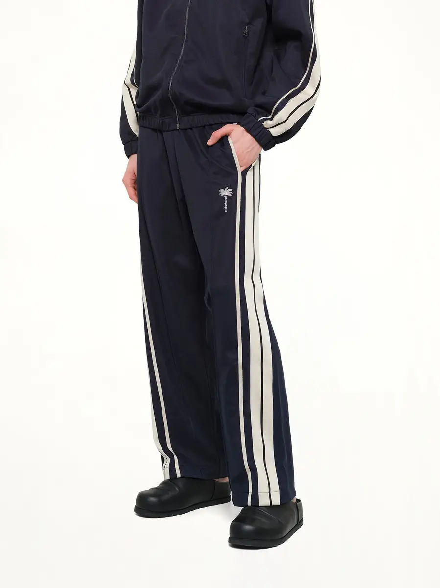 Palm Angels Palm Tree Striped Track Pants in Navy Blue/off White | Thumbnail 6 Palm Angels Palm Tree Striped Track Pants in Navy Blue/off White | Thumbnail 6